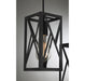 Meridian - M10090WB - Five Light Linear Chandelier - Wood With Black