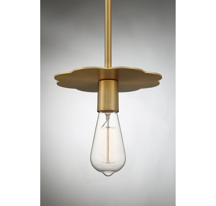 Meridian - M70113NB - One Light Mini Pendant - Natural Brass