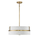 Meridian - M70102NB - Four Light Pendant - Natural Brass