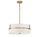 Meridian - M70102NB - Four Light Pendant - Natural Brass