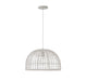 Meridian - M70105WR - One Light Pendant - White Rattan With A White Socket