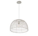 Meridian - M70105WR - One Light Pendant - White Rattan With A White Socket