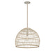 Meridian - M70106NR - One Light Pendant - Natural Rattan With A Matching Socket
