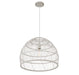 Meridian - M70106WR - One Light Pendant - White Rattan With A White Socket