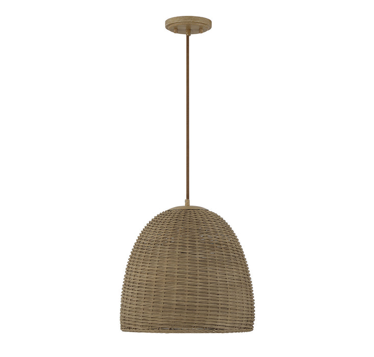 Meridian - M70107NWIC - One Light Pendant - Natural Wicker