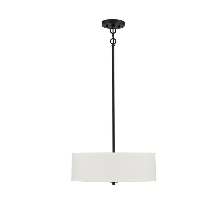 Meridian - M70109MBK - Three Light Pendant - Matte Black