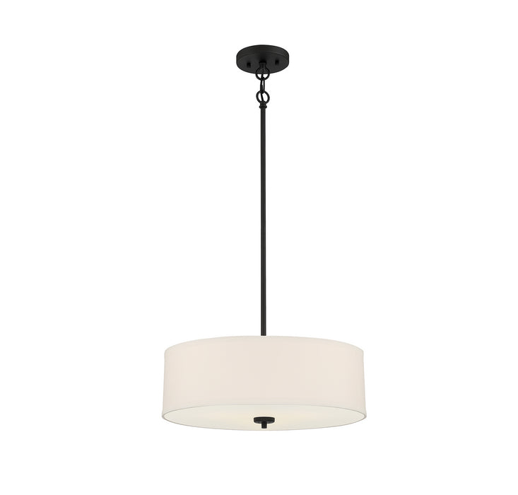 Meridian - M70109MBK - Three Light Pendant - Matte Black