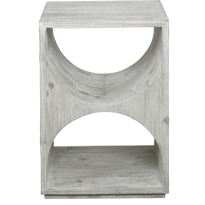 Uttermost - 24969 - Side Table - Hans - Distressed Ivory