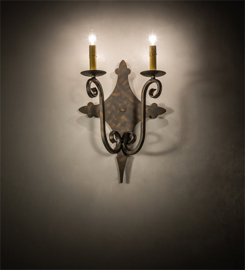 Meyda Tiffany - 193326 - Two Light Wall Sconce - Angelique - French Bronzed