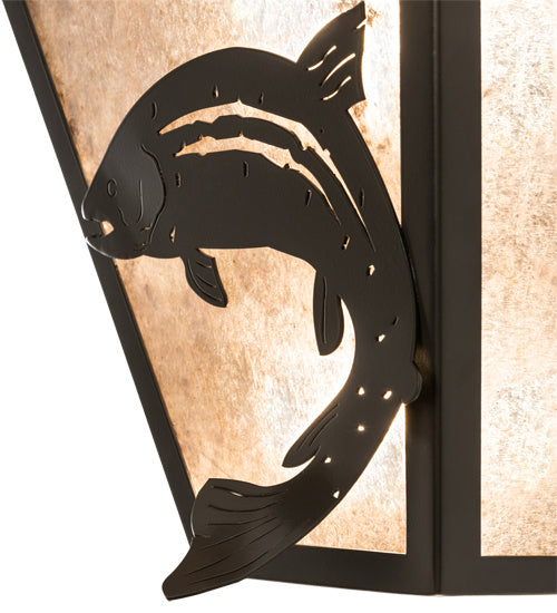 Meyda Tiffany - 237164 - Two Light Wall Sconce - Leaping Trout - Timeless Bronze
