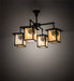 Meyda Tiffany - 237225 - Four Light Chandelier - Seneca - Craftsman Brown