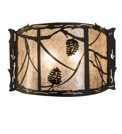 Meyda Tiffany - 238004 - Two Light Wall Sconce - Whispering Pines - Oil Rubbed Bronze
