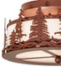 Meyda Tiffany - 238688 - Two Light Flushmount - Tall Pines - Rust