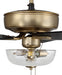 Craftmade - P101SB5-52BWNFB - 52``Ceiling Fan - Pro Plus 101 Clear Bowl Light Kit - Satin Brass