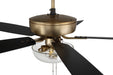 Craftmade - P101SB5-52BWNFB - 52``Ceiling Fan - Pro Plus 101 Clear Bowl Light Kit - Satin Brass