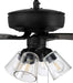 Craftmade - P104FB5-52FBGW - 52``Ceiling Fan - Pro Plus 104 Clear 4 Light Kit - Flat Black