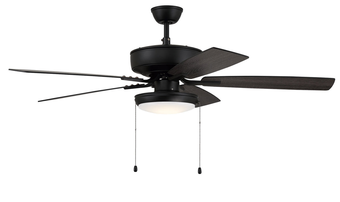 Craftmade - P119FB5-52FBGW - 52``Ceiling Fan - Pro Plus 119 Pan Light Kit - Flat Black
