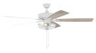 Craftmade - S101W5-60WWOK - 60``Ceiling Fan - Super Pro 101 Clear Bowl Light Kit - White