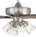 Craftmade - S104BNK5-60DWGWN - 60``Ceiling Fan - Super Pro 104 Clear 4 Light Kit - Brushed Polished Nickel