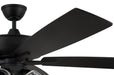 Craftmade - S104FB5-60FBGW - 60``Ceiling Fan - Super Pro 104 Clear 4 Light Kit - Flat Black