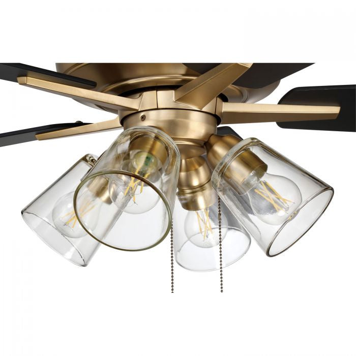 Craftmade - S104SB5-60BWNFB - 60``Ceiling Fan - Super Pro 104 Clear 4 Light Kit - Satin Brass