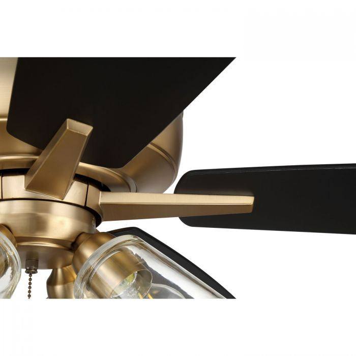 Craftmade - S104SB5-60BWNFB - 60``Ceiling Fan - Super Pro 104 Clear 4 Light Kit - Satin Brass