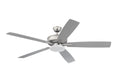 Craftmade - S112BN5-60BNGW - 60``Ceiling Fan - Super Pro 112 Slim Light Kit - Brushed Satin Nickel