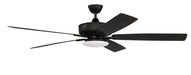 Craftmade - S112FB5-60FBGW - 60``Ceiling Fan - Super Pro 112 Slim Light Kit - Flat Black