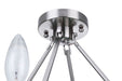 Craftmade - 54356-BNK - Six Light Semi-Flush Mount - Larrson - Brushed Polished Nickel