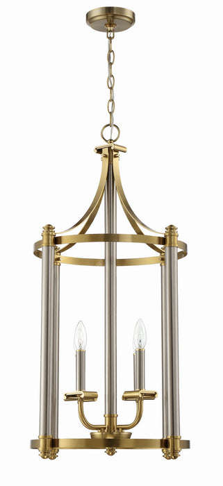 Craftmade - 54834-BNKSB - Four Light Foyer Pendant - Stanza - Brushed Polished Nickel / Satin Brass