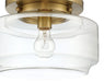 Craftmade - X3112-SB - One Light Flushmount - Peri - Satin Brass