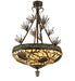 Meyda Tiffany - 237600 - Four Light Semi-Flushmount - Pinecone - Antique Copper