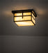 Meyda Tiffany - 87525 - Two Light Flushmount - Hyde Park - Craftsman Brown