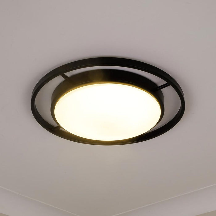 Golden - 9130-FM17 BLK-OP - LED Flush Mount - Matte Black