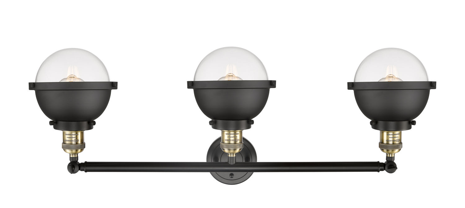 Innovations - 205-BAB-HFS-62-BK - Three Light Bath Vanity - Franklin Restoration - Black Antique Brass