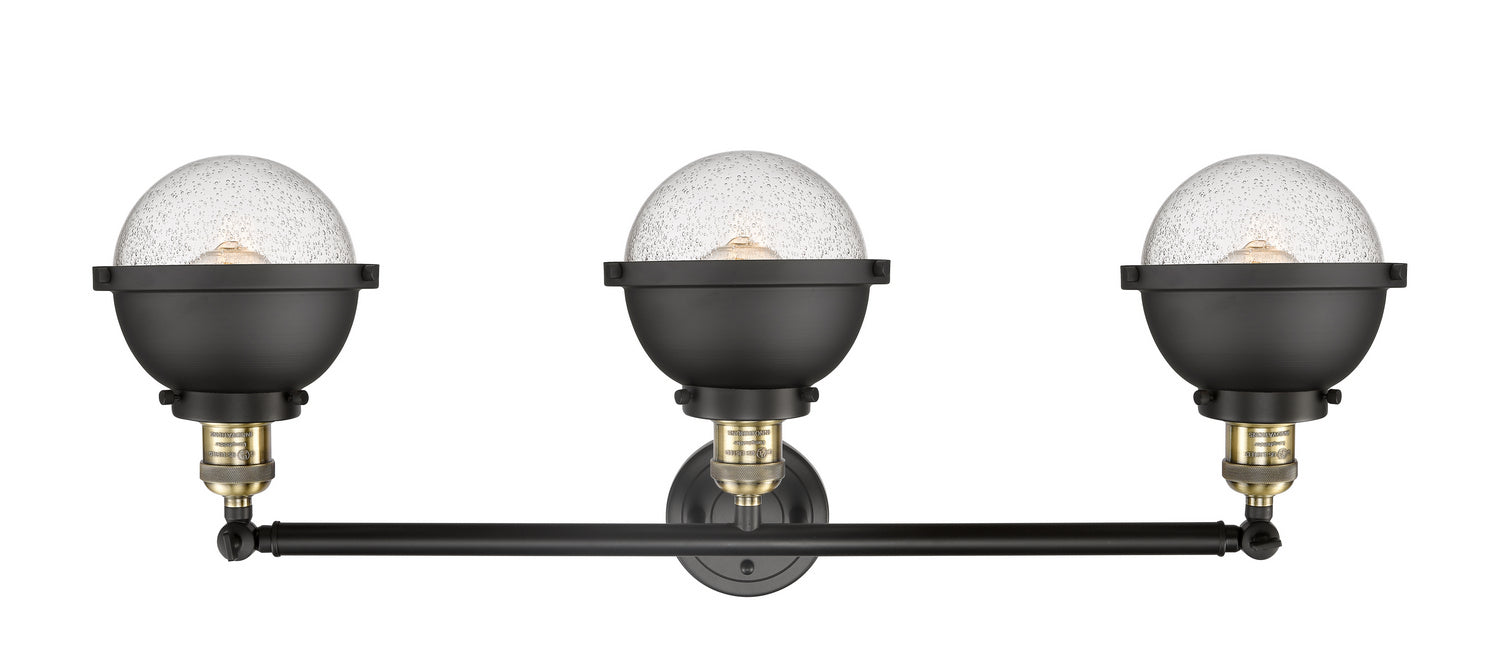 Innovations - 205-BAB-HFS-64-BK - Three Light Bath Vanity - Franklin Restoration - Black Antique Brass