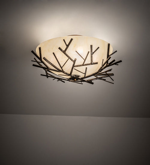 Meyda Tiffany - 226771 - Four Light Semi-Flushmount - Branches - Antique Copper