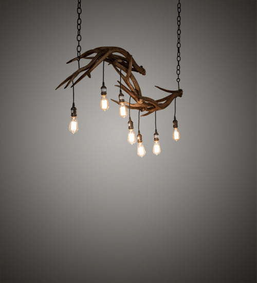 Meyda Tiffany - 238960 - Eight Light Chandelier - Antlers - Antique Copper