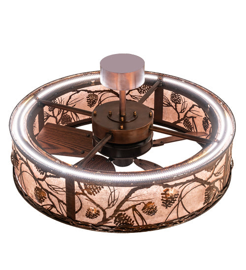 Meyda Tiffany - 239188 - LED Chandel-Air - Whispering Pines - Vintage Copper