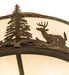 Meyda Tiffany - 239334 - Four Light Semi-Flushmount - Deer At Dusk - Antique Copper