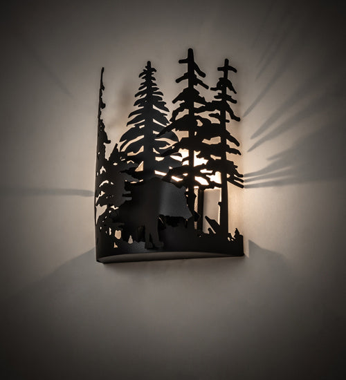 Meyda Tiffany - 241558 - One Light Wall Sconce - Bear Through The Trees