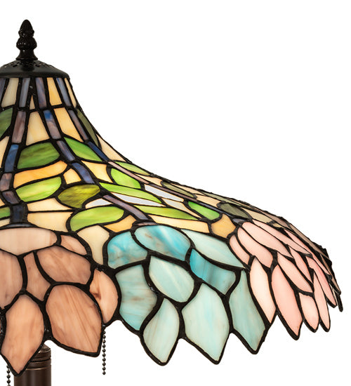 Meyda Tiffany - 242789 - Three Light Floor Lamp - Wisteria - Mahogany Bronze