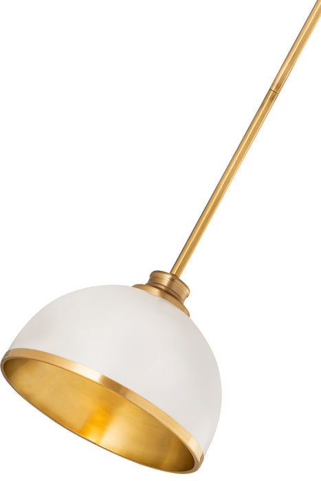 Z-Lite - 1004P10-MW-RB - One Light Pendant - Landry - Matte White / Rubbed Brass