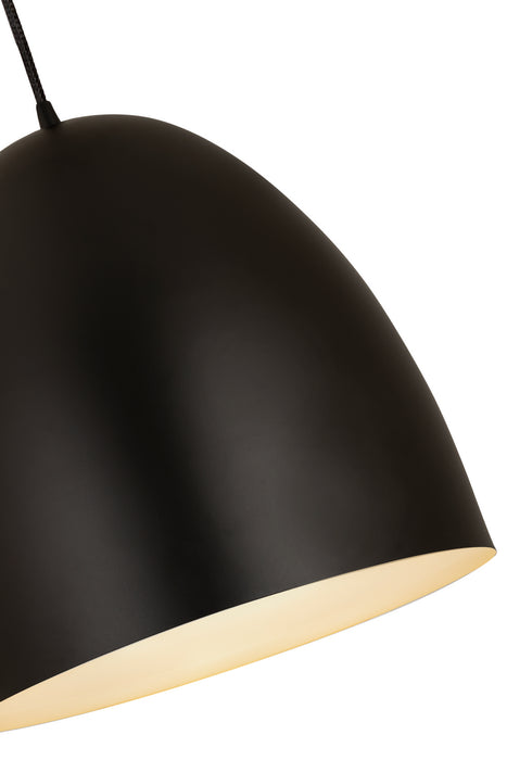Z-Lite - 6012P19-SBK - Three Light Pendant - Z Studio Dome Pendant - Satin Black