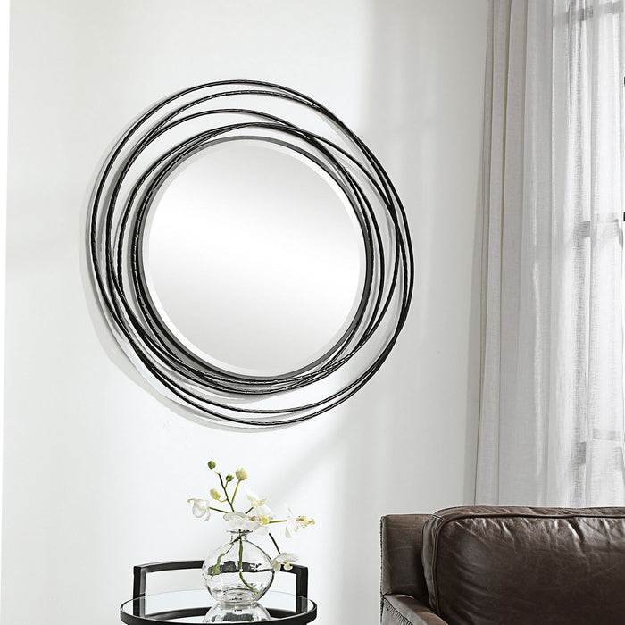 Uttermost - 09704 - Mirror - Whirlwind - Satin Black