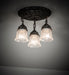 Meyda Tiffany - 239970 - Three Light Semi-Flushmount - Summer Wheat - Pewter,Antique