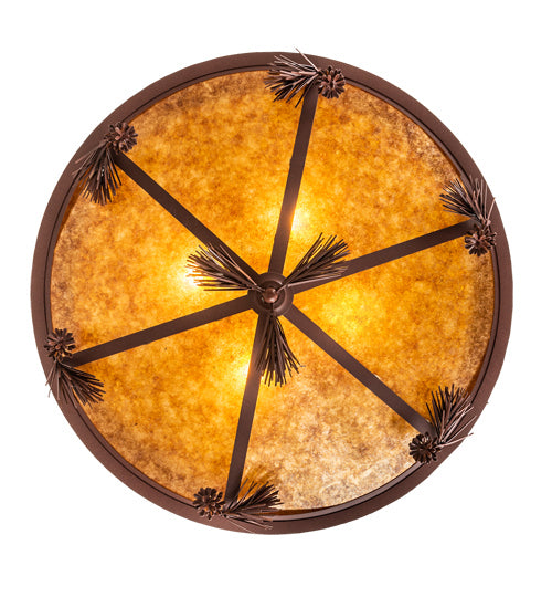 Meyda Tiffany - 240499 - Five Light Pendant - High Plains Rider And The Herd - Rust