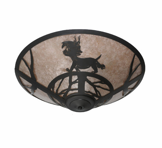 Meyda Tiffany - 243148 - Three Light Flush Mount - Lynx On The Loose