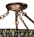 Meyda Tiffany - 243228 - Three Light Semi-Flushmount - Tiffany Lotus Leaf - Mahogany Bronze