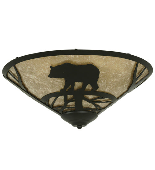 Meyda Tiffany - 243401 - Two Light Flushmount - Bear On The Loose